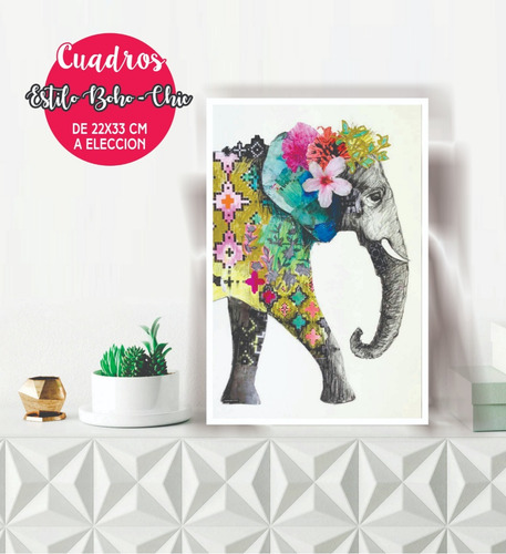 Cuadros Boho Chic Modernos 33x22 Cm Por Unidad