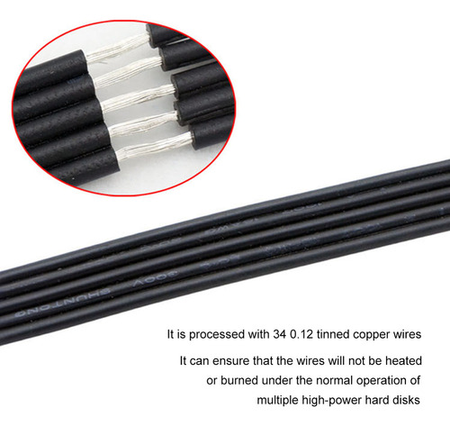 Cable De Extensión Sata De 15 Pines Macho A Hembra Para Disc
