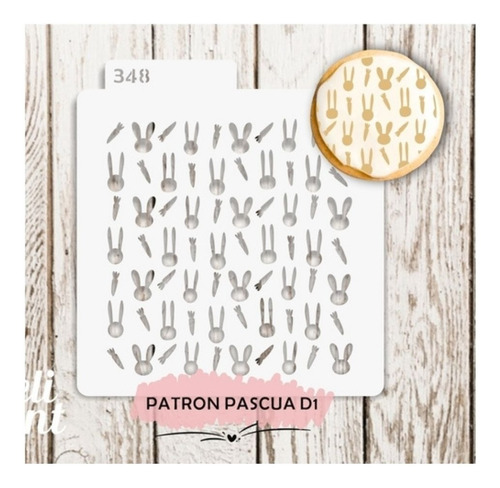 Stencil Patrón Pascuas Conejos Zanahorias Galletitas Cookies