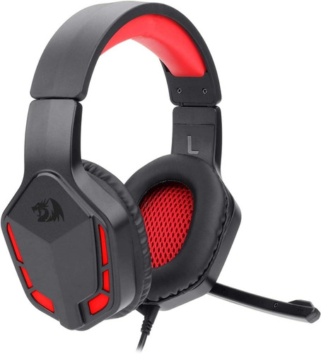Imagen 1 de 2 de Diadema Gamer / Headset - H220 Themis Pc Ps4 3.5m - Redragon Color Negro/rojo
