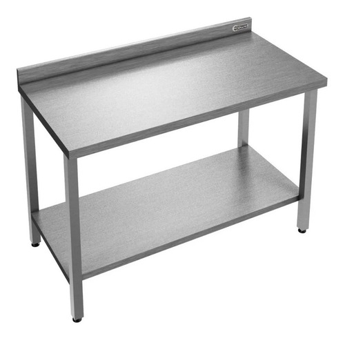 Mesada Desarmable Acero Inox Con Estante Brafh 185x60 Cm