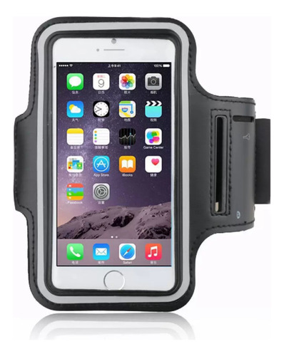 Braçadeira Suporte Para Celular Corrida Caminhada Universal Cor Preto Liso