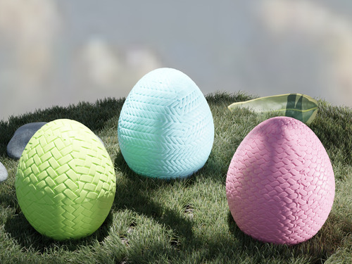 Huevo De Pascuas Plastico Textura Tejido-pinterest-3d