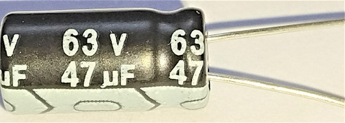 Capacitor Eletrolítico 47uf X 63v 105°c Kit Com 20 Peças