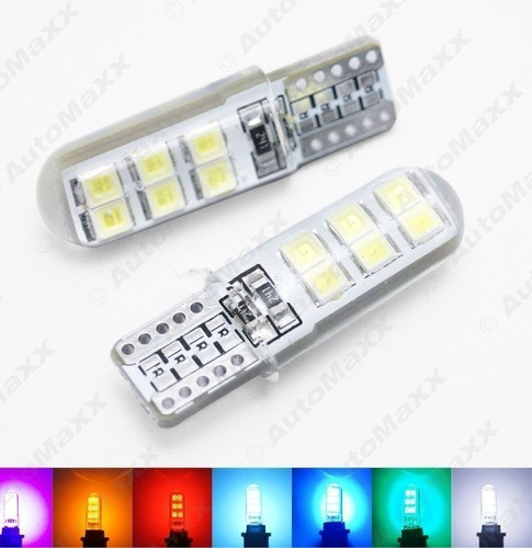 Imagen 1 de 4 de Lampara Led Posición T10 12w Siliconado Cambus Vs Colores