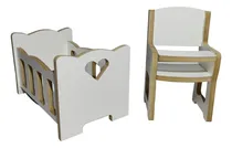 Comprar Cuna Chica + Silla Chica Para Bebotes\u002Fmuñecos\u002Fjuguetes