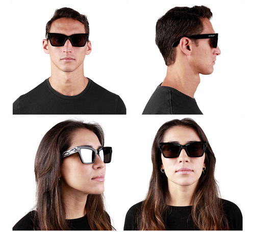 Óculos De Sol Off-white Cincinnati Armação Preto Haste Preto Lente Preto Desenho Ocean