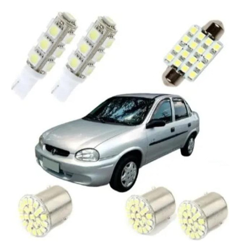 Kit Lâmpada Led Corsa Classic Sedan Hatch Wind 2002 2003