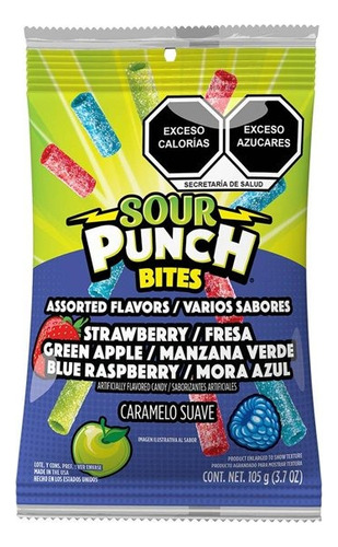Gomitas Sour Punch Bites Sabores Surtidos 105 G