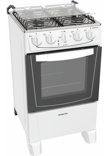 Cocina Punktal Brasil Pk-509 A Gas 4 Hornallas  Blanca 220v Puerta Con Visor 50l