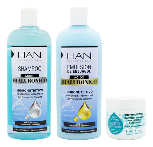 Han Acido Hialuronico Shampoo Acondicionador + Mascara 200ml