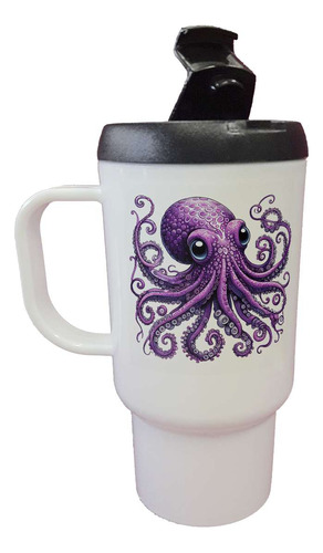 Jarro Termico Pulpo Octopus Violeta Purpura Purple