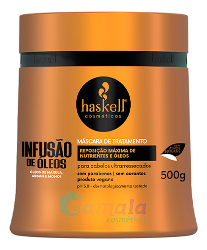 Kit Haskell Infusão De Òleos Nutrição Shampoo Cond Masc 500