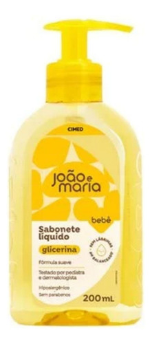 Sabonete Líquido João E Maria Bebe Glicerina 200ml Infantil