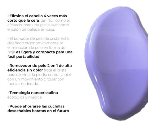 Depiladora Manual Nano Sin Dolor Exfoliante Hopemob Color Lila Brilloso