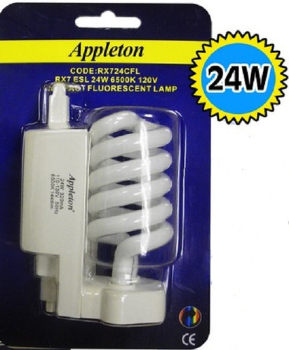 Bombillo Ahorrador 24w 6500k 120v Appleton 118mm Rx7. 307465