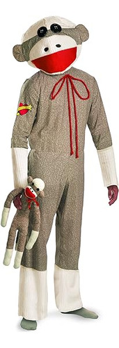Adulto Unisex Sock Monkey Costume