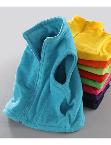 Chaleco De Forro Polar Grueso Para Niños - Cálido Y Elegante