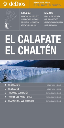 El Calafate El Chalten - Regional Map - (22.5 X 68 Cm) - Aut