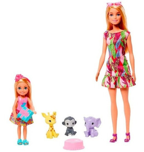 Barbie Muñeca Chelsea Cumpleaños Perdido Con Animales De Selva