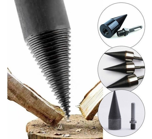 K Broca De Corte Leña Para Taladro De 42 Mm Con 3 Vástagos