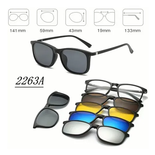 Lentes Oft lmicos 5 Micas Intercambiables 2263a Magneticos