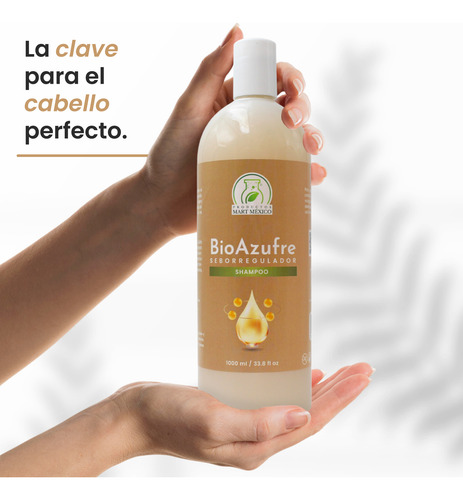 Shampoo Bio Azufre Sebor Regulador Capilar Fortalece 1 Litro