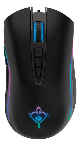 Mouse Gamer Yeyian Gram 2000 Rgb Alambrico 6400dpi Blanco Color Negro