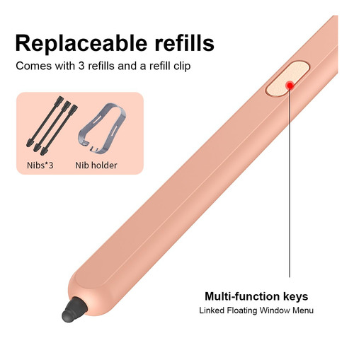Caneta Stylus Shieid Galaxy Z Fold 6 S Pen Fold Edition Rosa