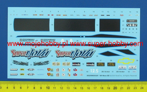 Imagen 4 de 4 de Chevy Nova Ss 69 (2 En 1) Esc 1/25 Revell Monogram 85-2098