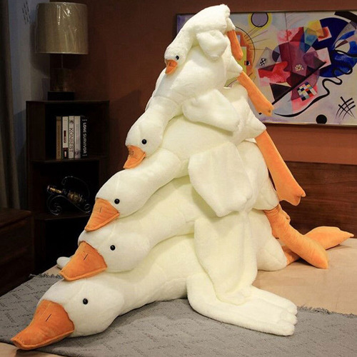 Almohada De Peluche Con Forma De Ganso Gigante Con Dibujos A