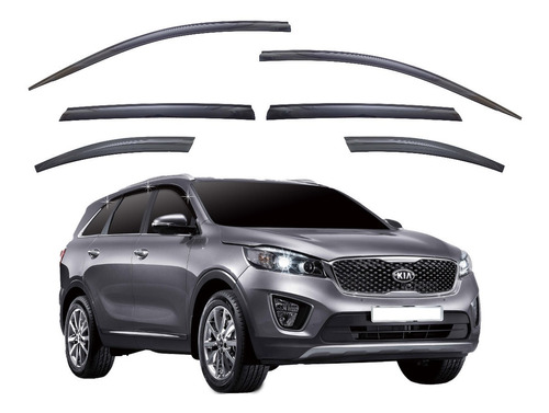 Aletas Bota Agua Negra Kia Sorento 2018-2020 6 Piezas