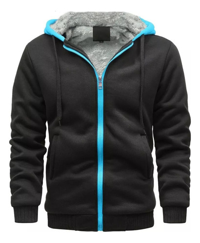 Sudadera De Forro Polar Y Abrigo Con Capucha De Color Liso