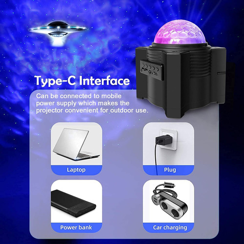 Proyector De Galaxia Con Luz Led Estrella Bluetooth Música