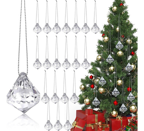 80 Piezas De Diamantes De Cristal Para El Árbol De Navidad