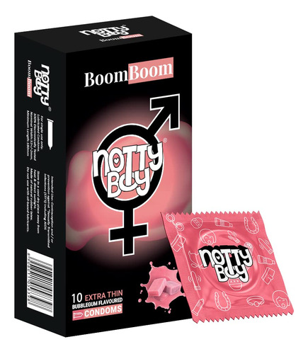 Nottyboy Boomboom - Condones Con Sabor A Chicle Para Oral, 1