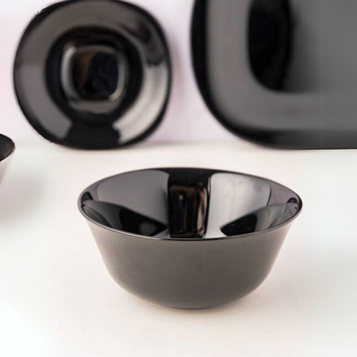 Carine 12 Juego De 4 Bowls De Opal Tazón Negro Para Cereal
