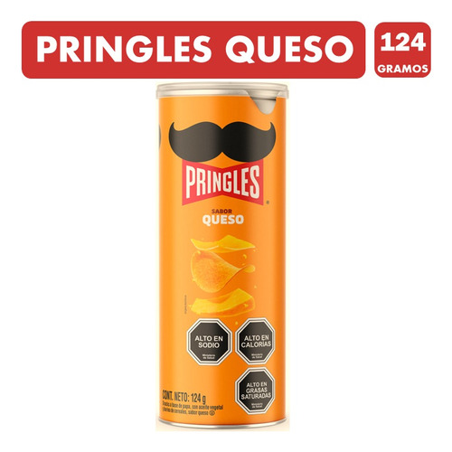 Pringles De Queso - Papas Fritas En Tarro (contiene 124 Gr)