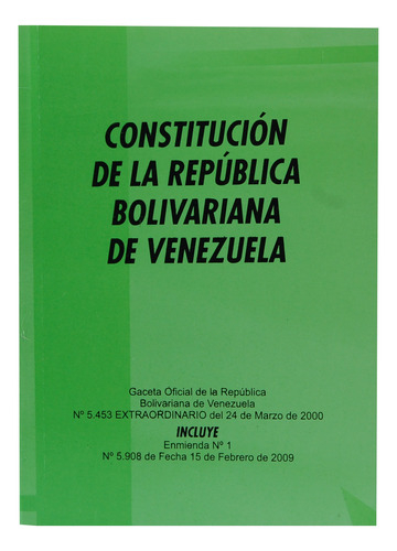 Constitucion De La Republica Bolivariana De Venezuela 