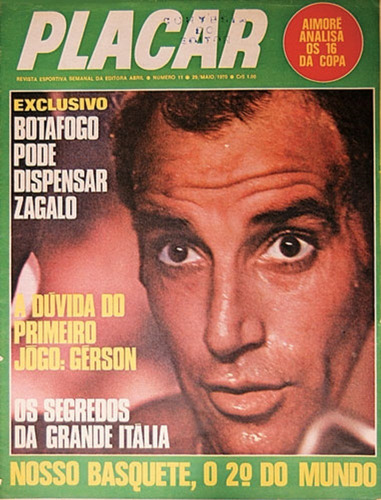 Revista Placar Número 011 De 27/05/1970 Cod. 338