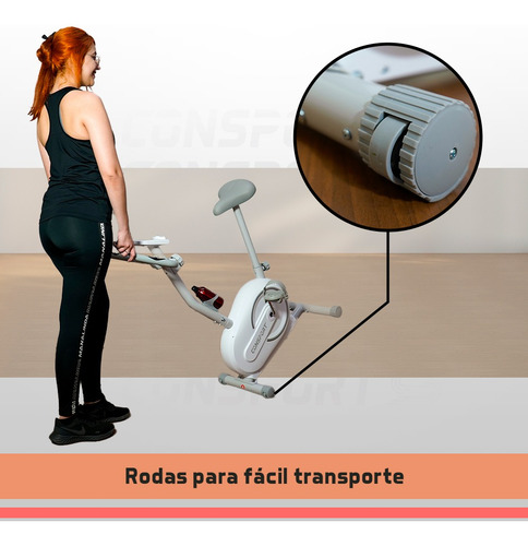 Bicicleta Ergométrica Vertical V1000 Connect Consport Branco