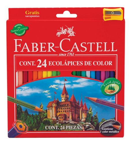 Lapices  24  Colores    Hexagonal Faber Castell