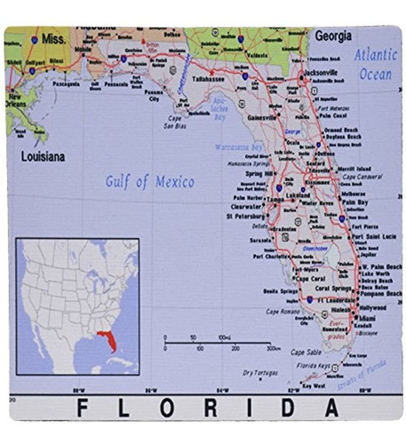 Impresion 3d De Las Ciudades De Florida Y Mapa Del Estado A