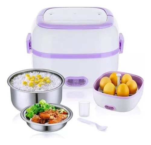 Lonchera Multifunción Electric Lunch Box Vapor Cocina Arroz