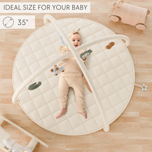 Macio Algodão Baby Play Gym Zicoto Premium Com 6 Brinquedos