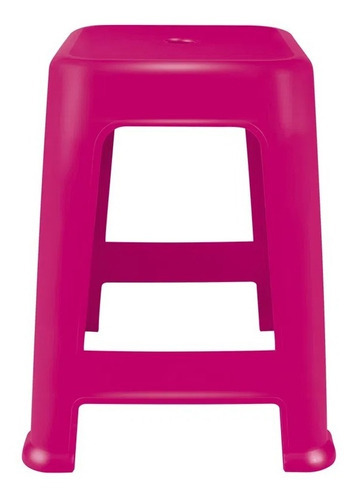 Taburete de plástico Bela Vista con capacidad para hasta 120 kg, color Mor Pink