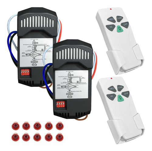 Paquete De 2 Kits De Control Remoto Universal Para Ventilado