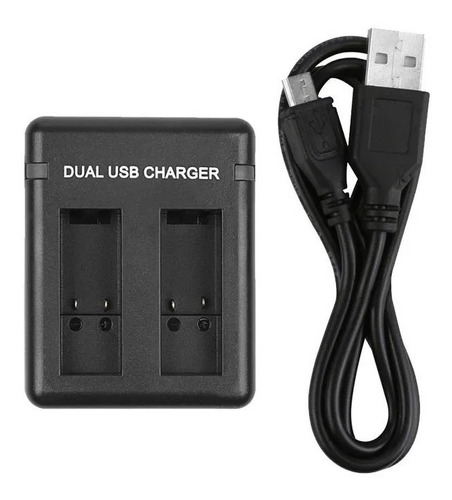 Imagen 2 de 7 de Cargador Doble Bateria Gopro Hero 5 6 7 8 Black Usb