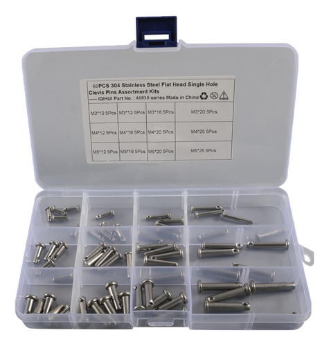 60 X Kit De Sortimento Clevis Pins, Pino De Posicionamento D