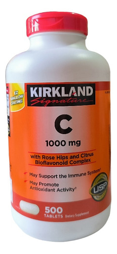 Vitamina C De 1000 Mg. 500 Cápsulas. Importado. Kirkland